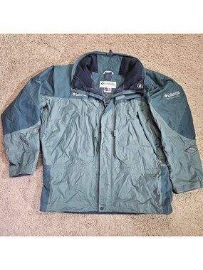 Y2K Columbia 3-1 Titanium Coat Mens XL Gray Omni Tech Interchange Jacket